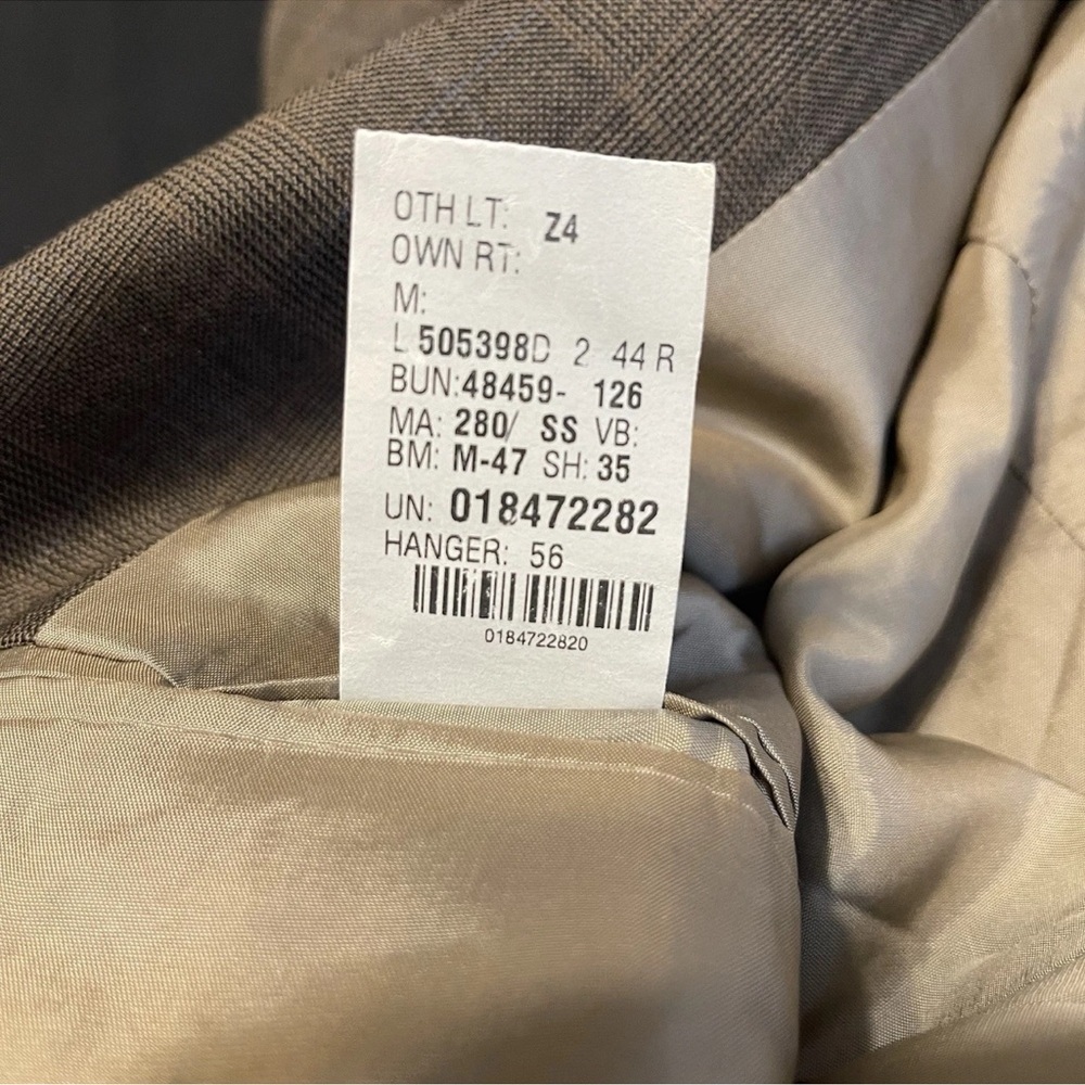 Lauren Ralph Lauren Men's Sport Coat Blazer Two Button Brown Plaid Wool Size 44R - Picture 5 of 8